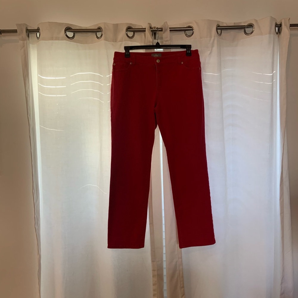 Chico’s Red Pants Size 25 Regular